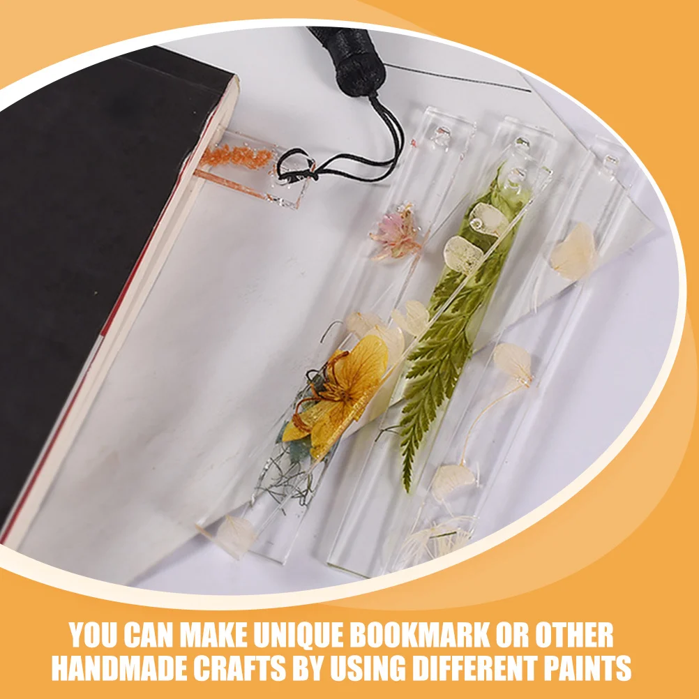 

3Pcs Silicone Bookmark Mold for Resin Casting DIY Craft Making Tools Blank Rectangle Molds Epoxy Crafters Students Present