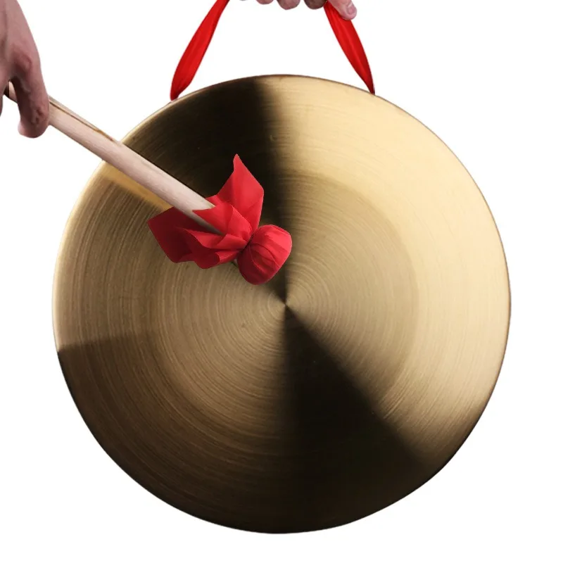 

Copper Sized Gongs, Drums, Cymbals, and A Complete Set of Musical Instruments. Drums, Gongs, and Drums