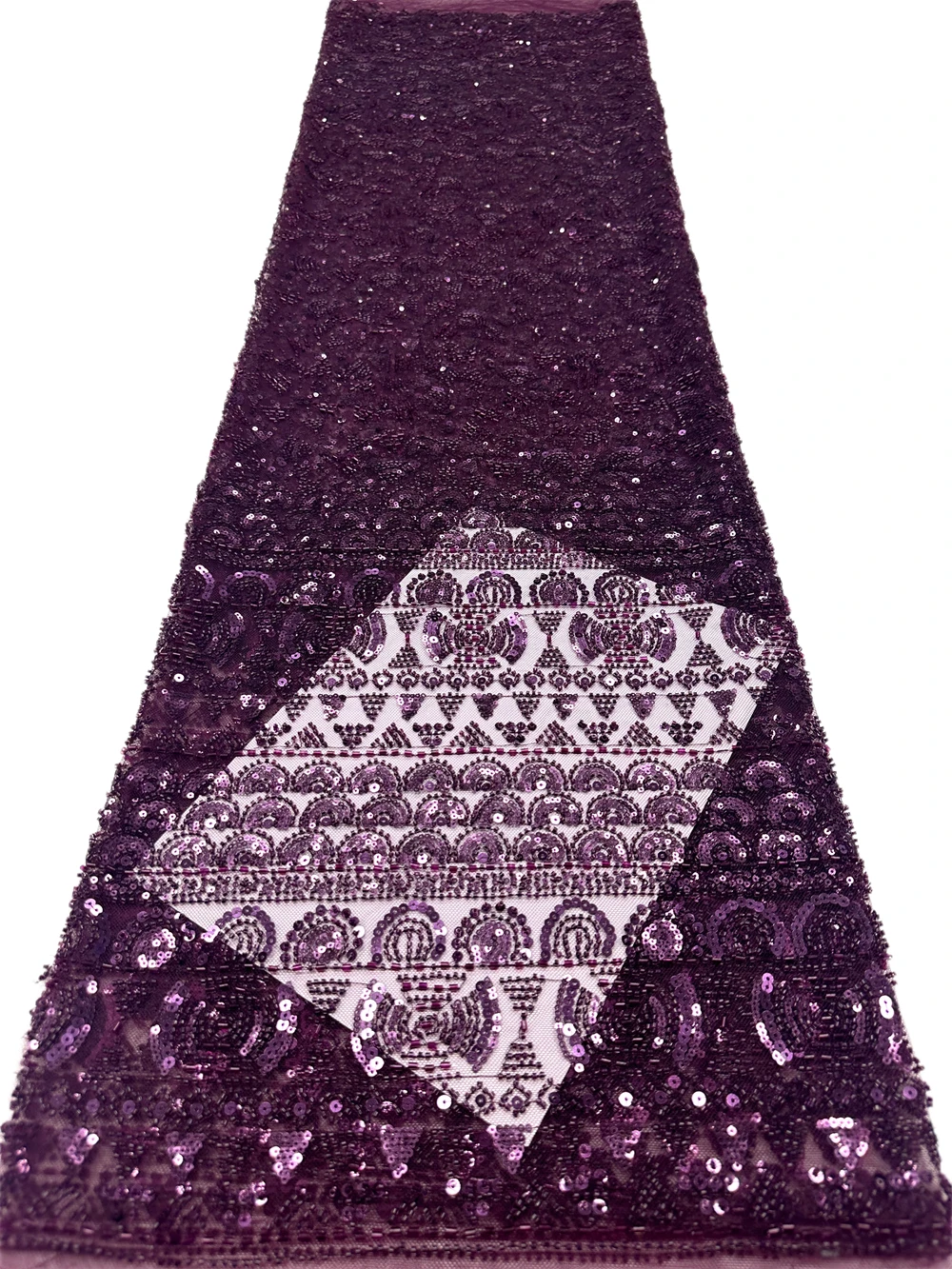Golden Luxury Beaded Tulle Lace Fabric, High Grade Shiny Sequin Mesh Lace Nigerian Women Party Dress Embroidery Sewing 5Yards