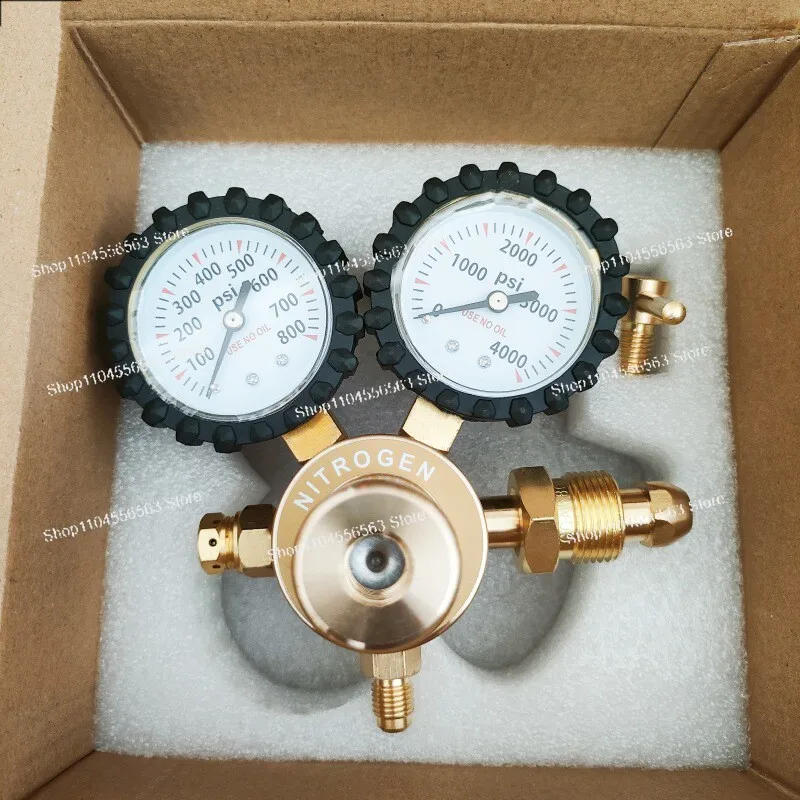 M44 Nitrogen Pressure Reducer - High-Pressure, Copper Body, CGA580 Connection (Air Conditioning Fluoride Use)