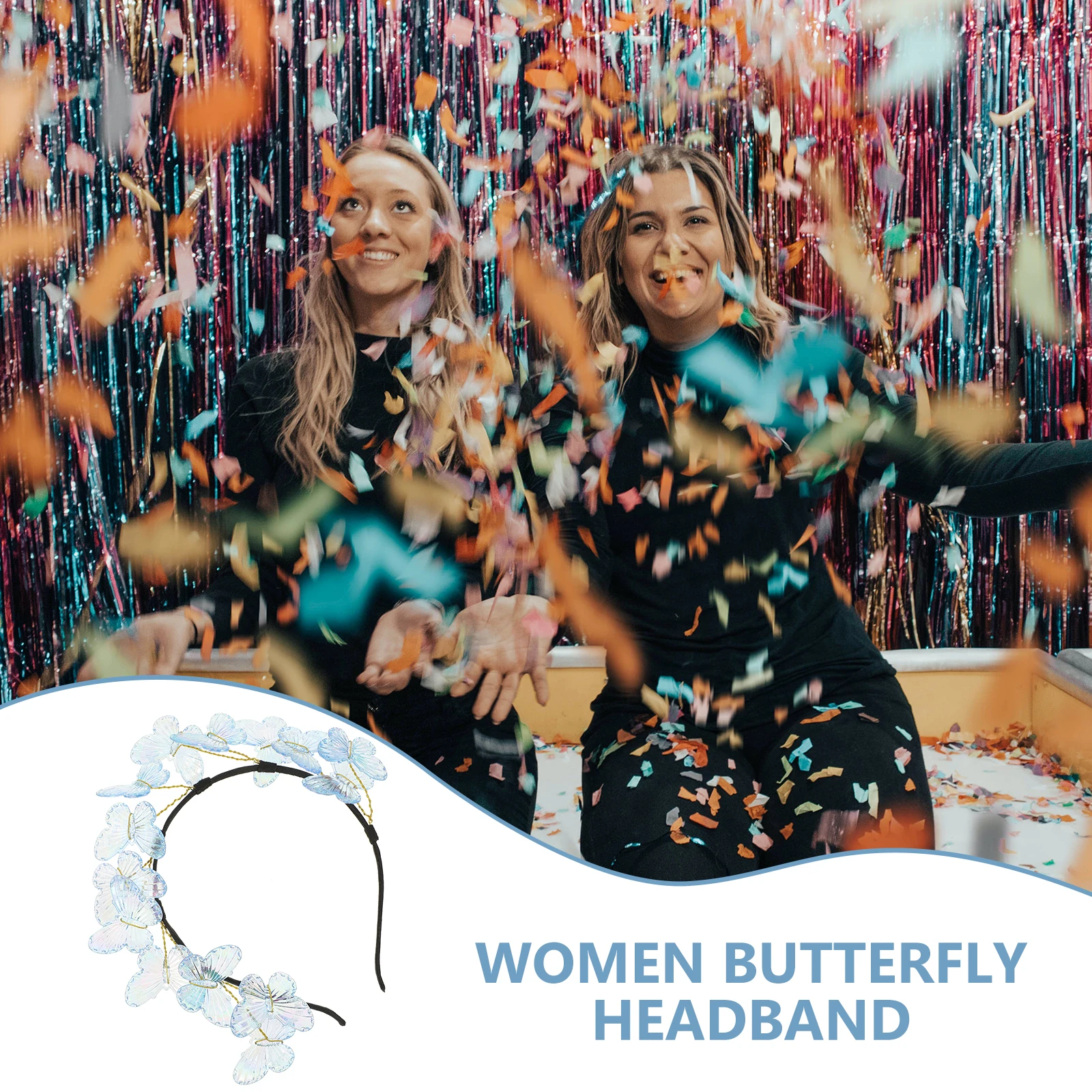 

Women Butterfly Headband Colored Party Wedding Decorative Hair Accessories Cute Lightweight Headband Women Hair Accessories