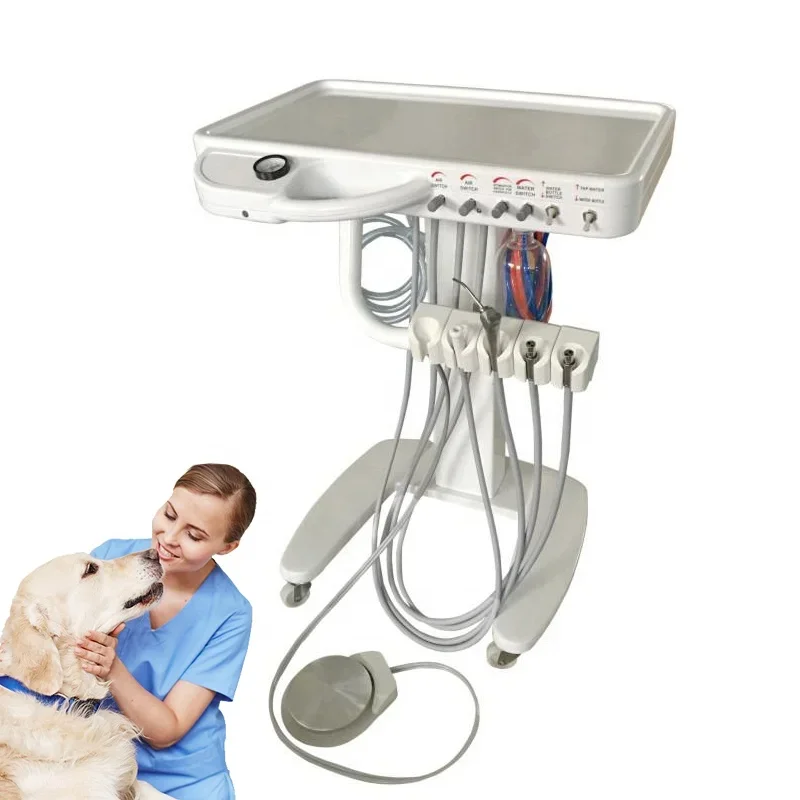 

Vet Portable Dental Unit Animal Internal Station System Mobile Veterinary Dental Cart Machine