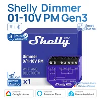 Atenuador Shelly 0/1-10V PM Gen3 Wi-Fi controlador de atenuación inteligente operado por Bluetooth con medición de energía consumptio de energía preciso