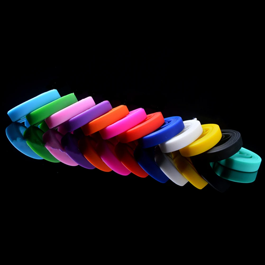 

20Pcs Sports Silicone Night Light Bracelet Wrist Bands Comfortable Waterproof Glow Fluorescent Wrist Band for Exercise Party