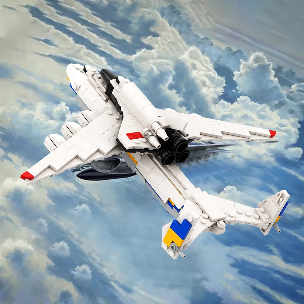 MOC Antonov AN-225 Mriya Airlines Building Block World Biggest Cargo Airplane Model Aircraft Plane Bricks For Kids Gift