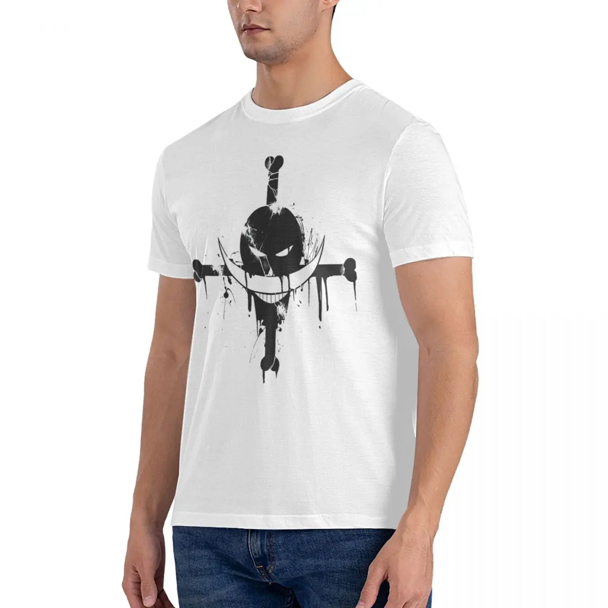 Awesome Whitebeard Pirate T Shirt for Men Pure Cotton Awesome T-Shirts Crewneck One Piece Tees Short Sleeve Clothing Gift Idea