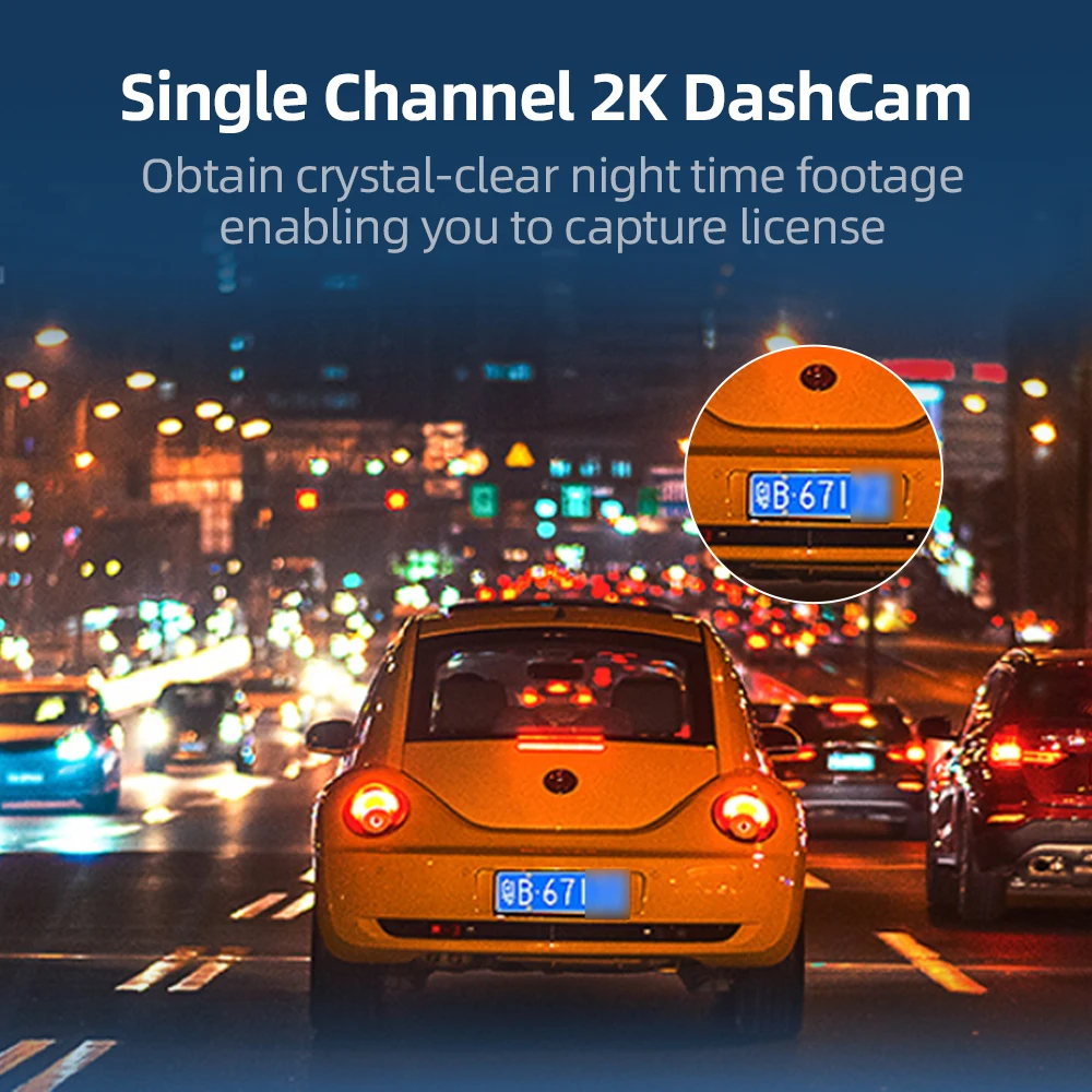 Jimi New JC182 Mini 4G Car DashCam 2K Full HD With 1CH Camera Real
