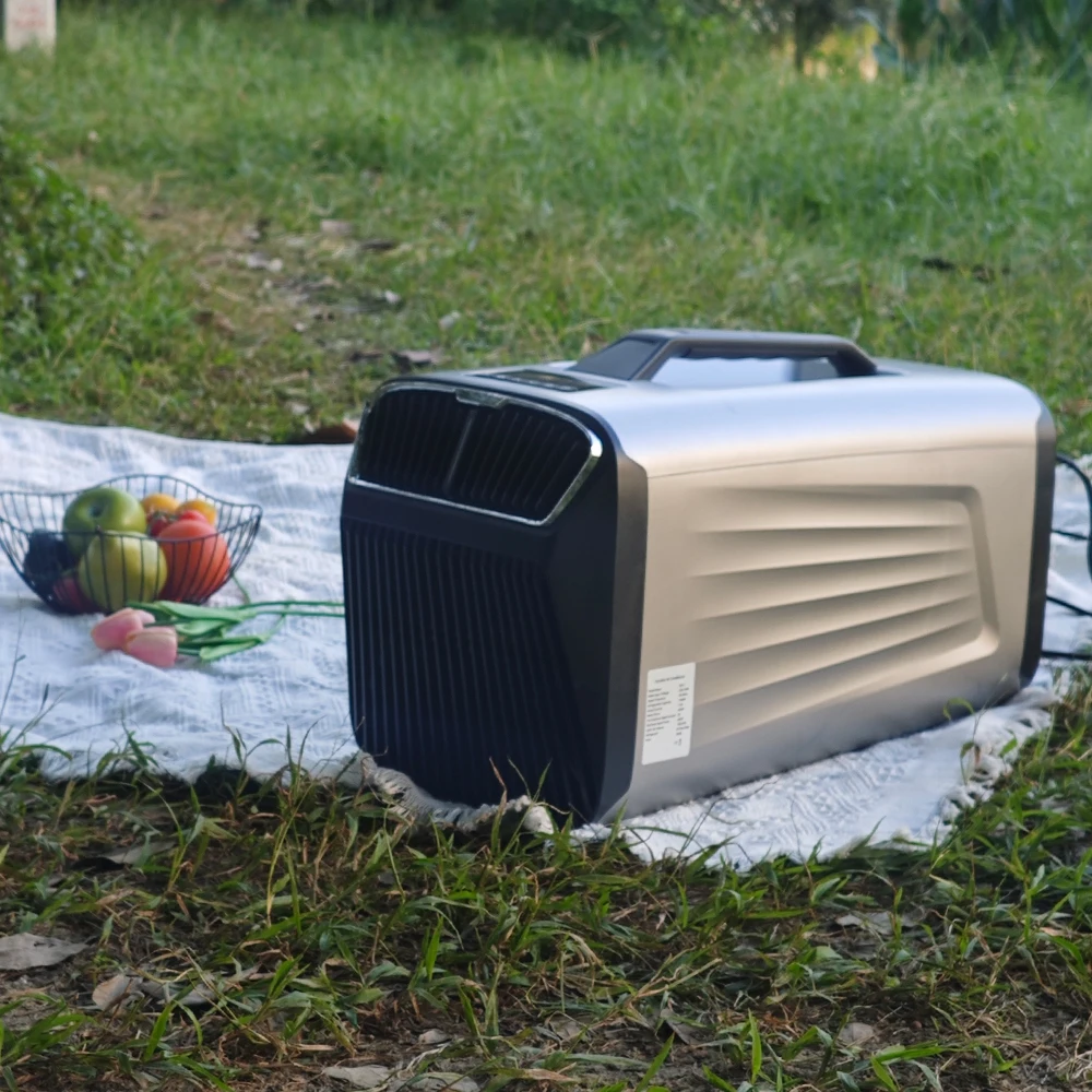 Gran oferta de aire acondicionado portátil de energía CA ultracompacta con compresor Mico y manguera doble bajo consumo de energía 5200 + Btu