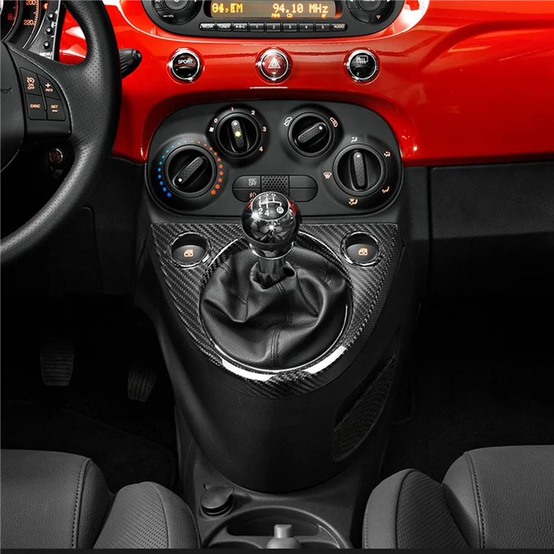 

Real Hard Carbon Fiber Central Control Gear Shift Panel Frame For Fiat 500 2011-2015 For Abarth 595 2016-2023 Accessories Parts