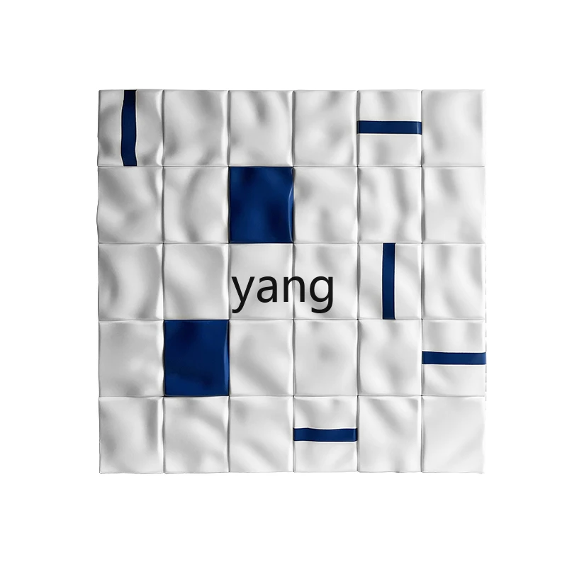 

LT simple blue and white three-dimensional painting living room sofa oil painting aisle entrance decorative painting
