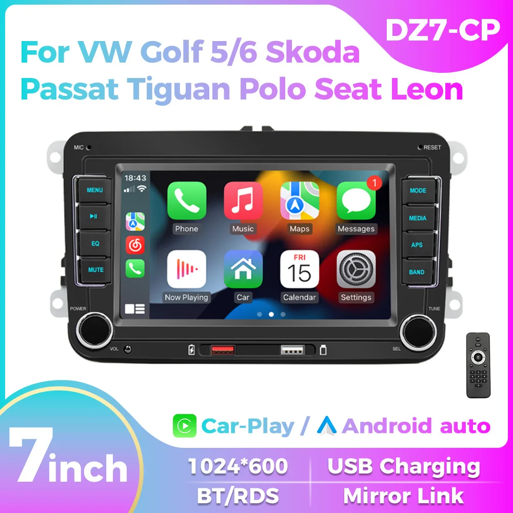 

Android Auto Radio Universal CarPlay Auto GPS Navigation For Volkswagen Passat b6 b7 golf 5 6 Polo Jetta Skoda Touareg T5 RDS