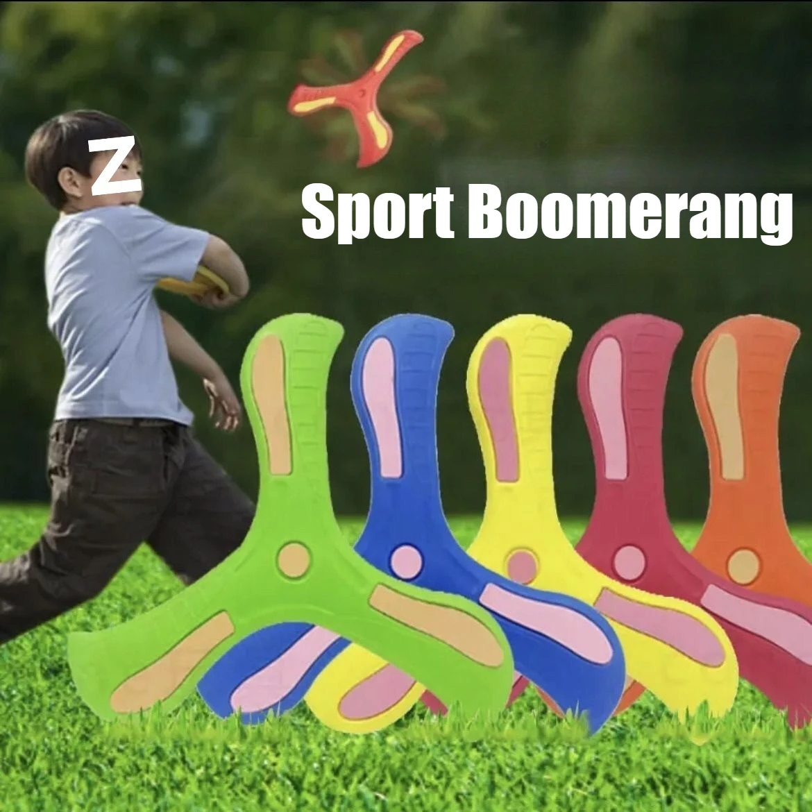 

Secure Children Boomerang Soft Three-leaf Cross Adult-kids Interactive Outdoor Toy Early Education Puzzle Decompression Gift