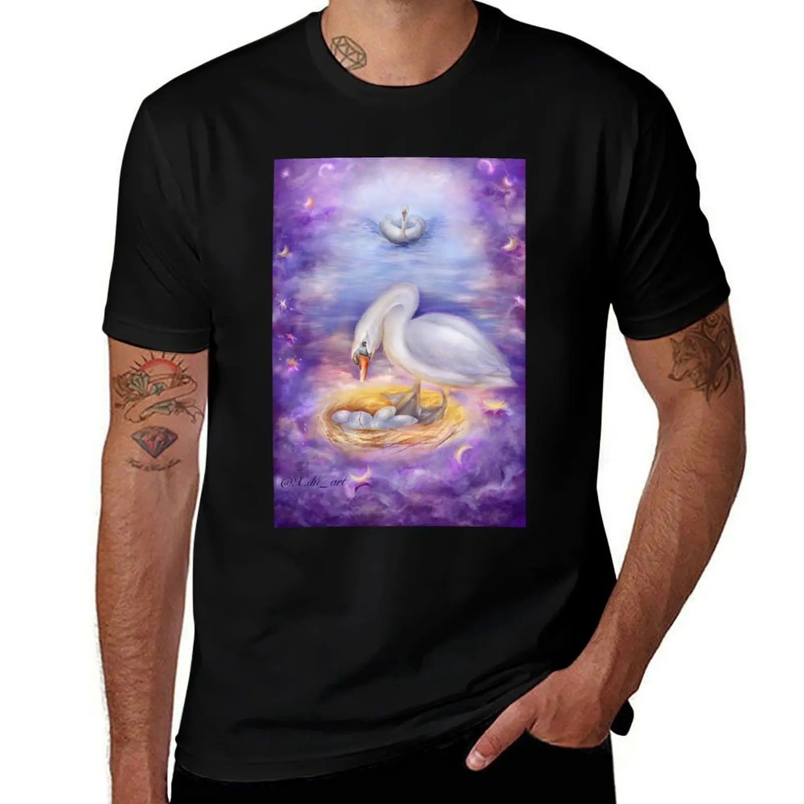

Swan and their eggs T-Shirt luxury designer sublime anime clothes shirts graphic mens t shirt