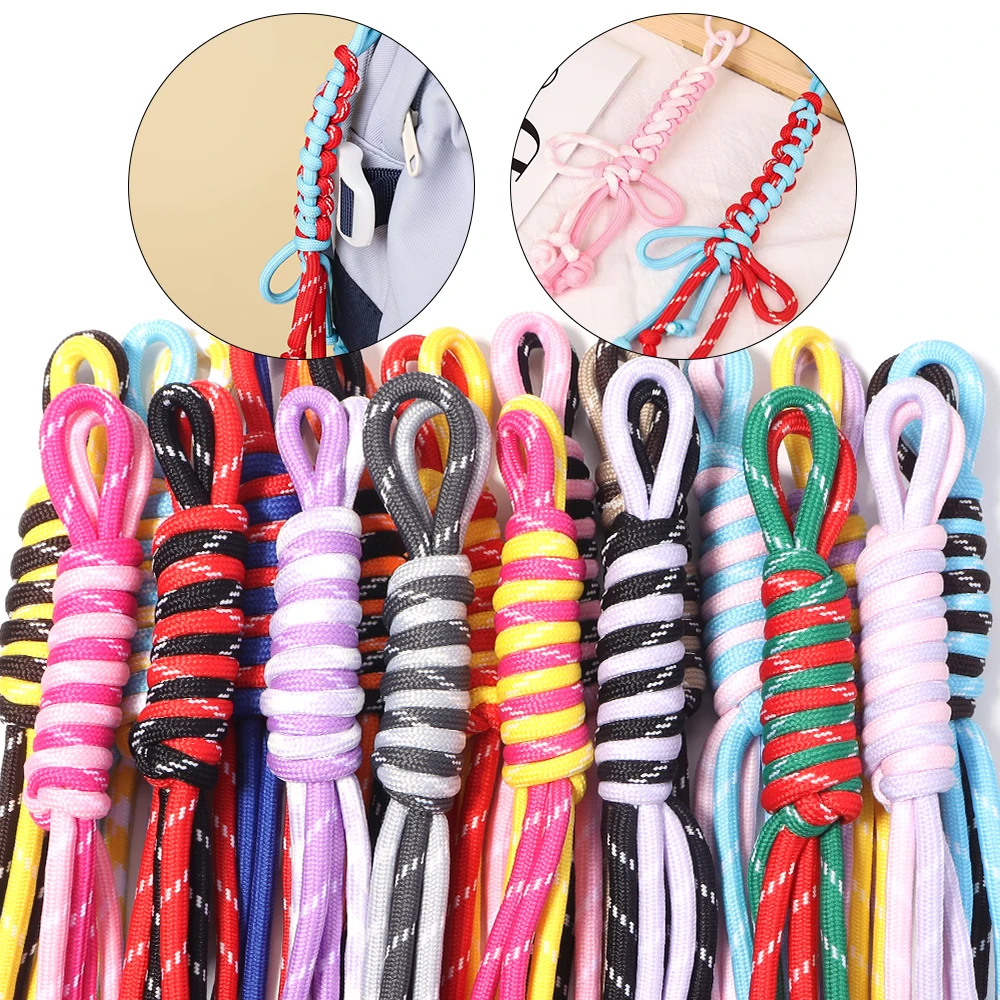 4 Stück/Set farbige geflochtene Schlüsselbänder, handgefertigte Anti-Verlust-Kordeln für DIY-Bastelarbeiten, Schlüsselanhänger, Taschen, Handyketten-Zubehör