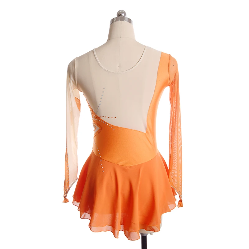 Children's Women's Rhythmic Gymnastics Dance Blue And Yellow Clothing Figure Skating Competition Training Dress Customization