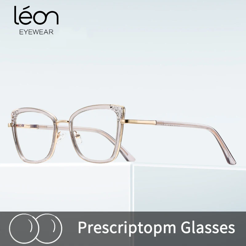 

New Fashionable Women Optical Prescription Glasses Anti-Blue Light Photochromic Eyewear Myopia Hyperopia Progressive Eyeglasses