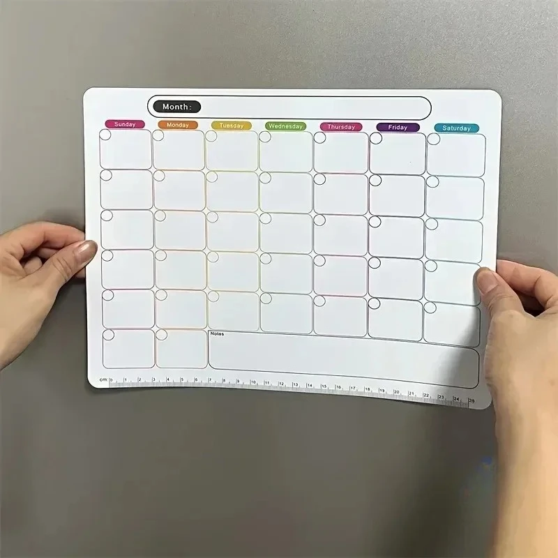 A Refrigerator Magnet ,Monthly And Weekly Planner, Magnetic Calendar Sticker, Soft Note Message Board image 2
