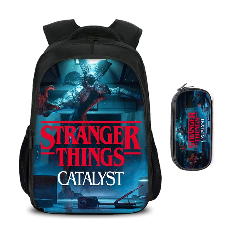 

Stranger Things Double layered Backpack 2Pcs/Set Child School Backpack, Pencil Bags School Bags Mochila Rucksack