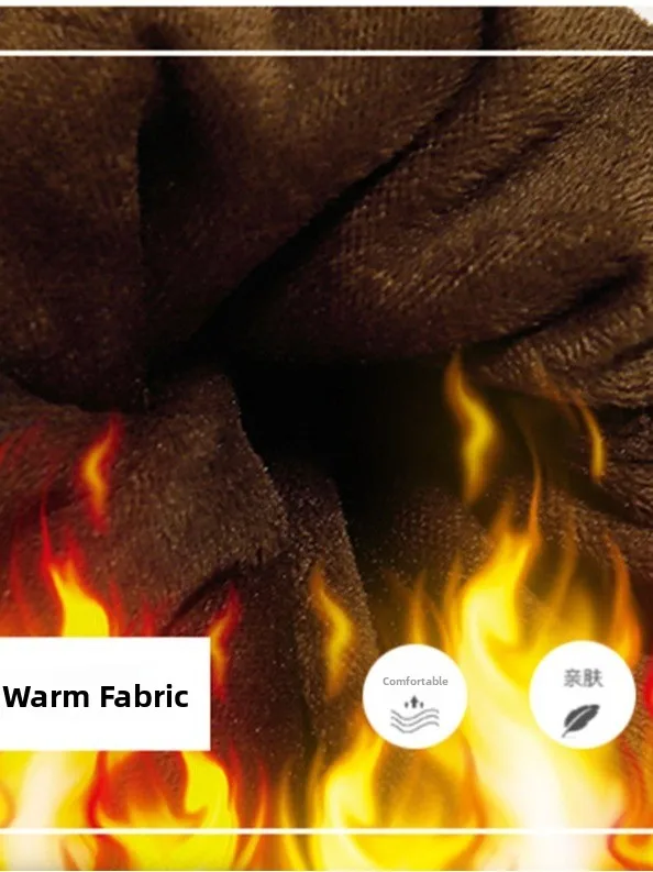 جينز كاجوال من Thiened Fce مبطن بأرجل مستقيمة وخصر مطاطي بنطال ذو قصة أرجل واسعة للنساء لخريف وشتاء بالإضافة إلى حجم العلامة التجارية Rem...