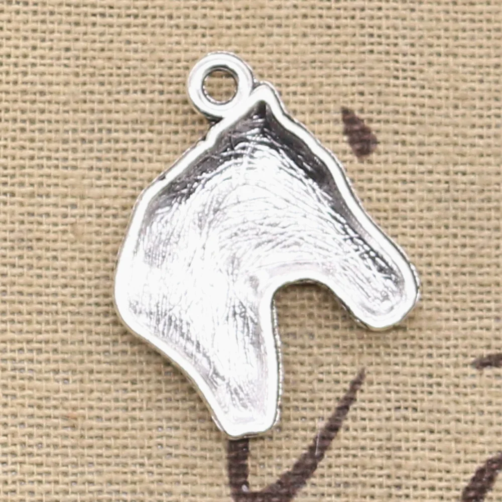 8pcs Charms Steed Horse Head 28x22mm Antique Silver Color Pendants Making DIY Handmade Tibetan Finding Jewelry