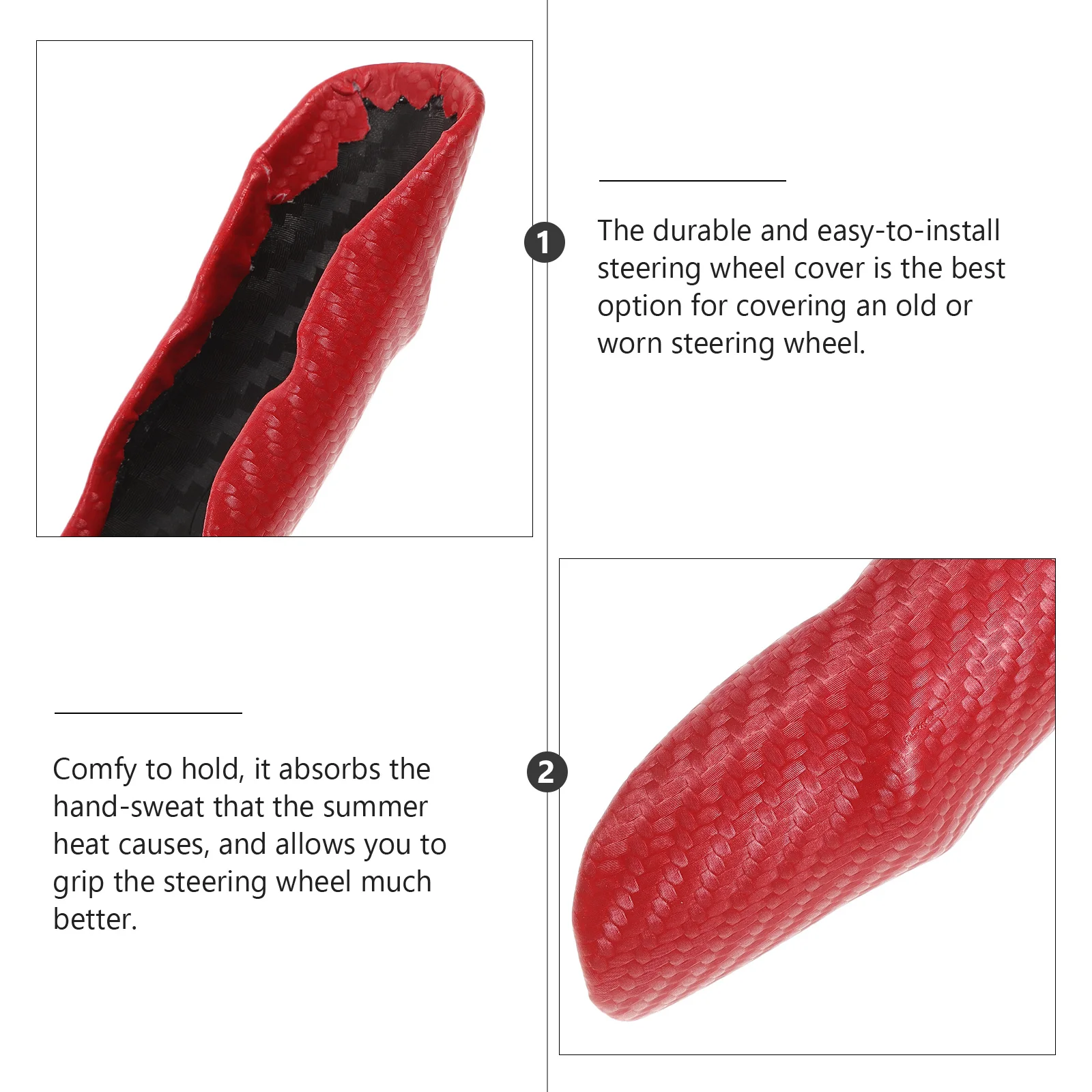 

Universal Steering Wheel Cover Non-Slip Car Steering Wheel Protector Sleeve Summer Driving Anti-Sweat Decor Auto Accessory