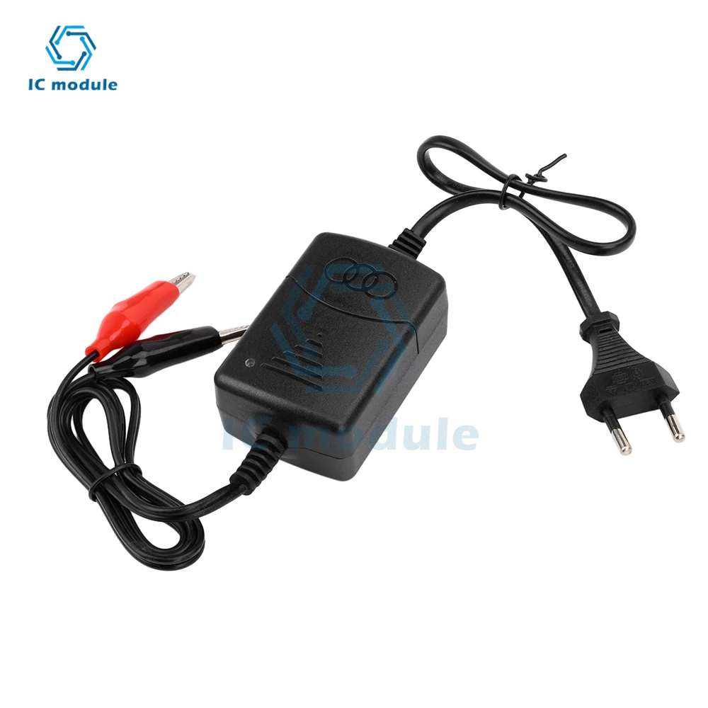 12V Battery Charger Electric Vehicle Battery Charger ABS Car Lead Acid Battery Charger Car Truck Motorcycle EU/US plug