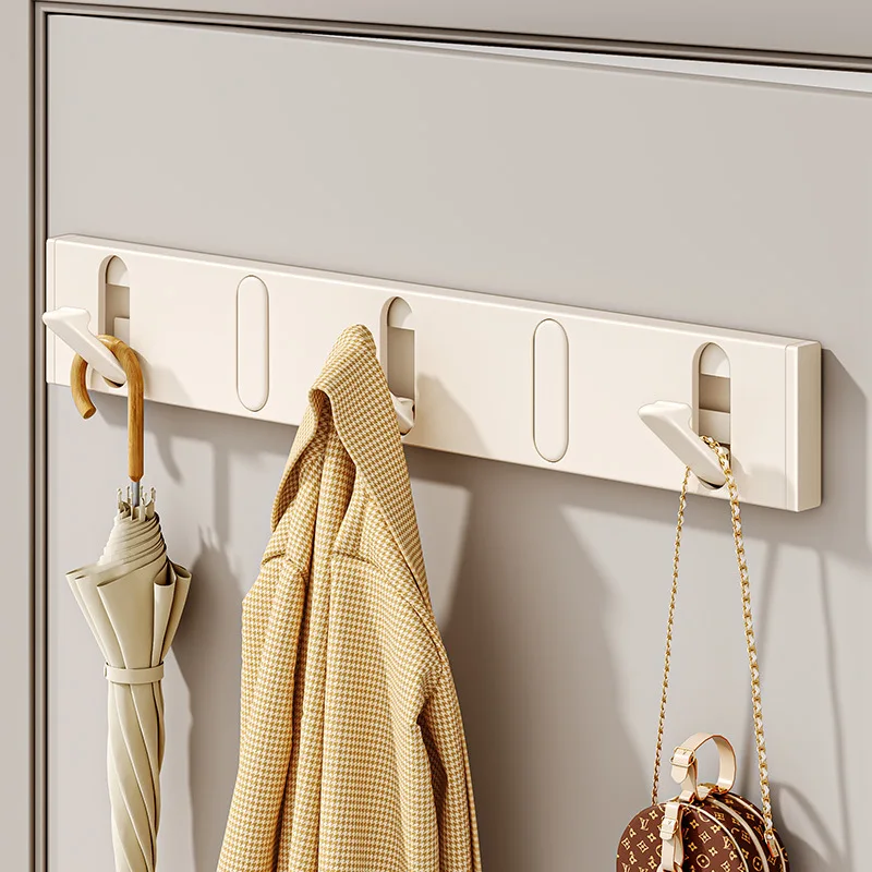 

Cream white invisible hook hanger - wall-mounted hook rack for entrance hallway, behind doors, bathroom, and toilet
