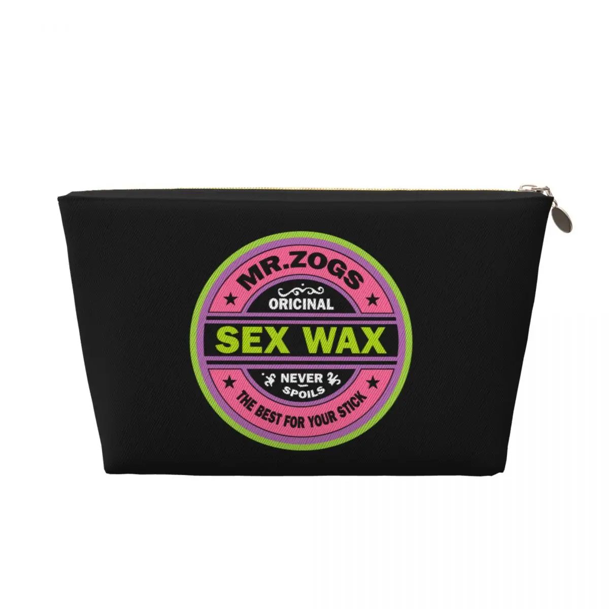 Custom Travel Mr Zogs Surfing Sex Wax Toiletry Bag Portable Makeup Cosmetic Organizer Women Beauty Storage Dopp Kit Case