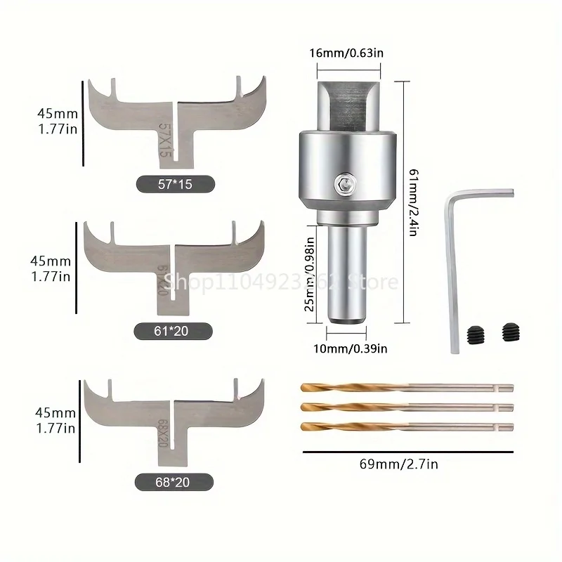 A Set of 8 Carbide Drills for Woodworking, Suitable for Milling and Forming.