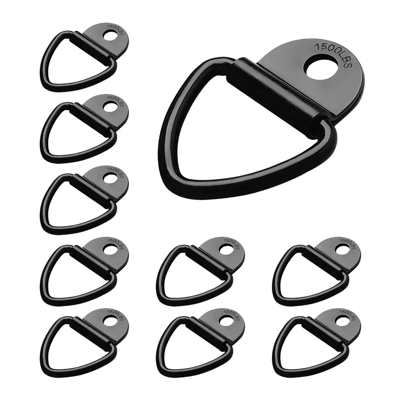 10PCS Heavy Duty Steel V Ring Bolts, Tie Down Rings Fits for Tie Down Anchors for Truck, Trailer, Warehouse, Boat