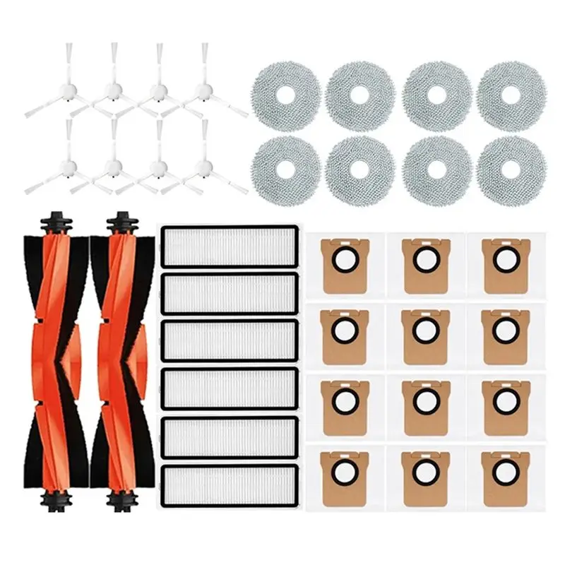 AB13-Replacement For Robot Vacuum X20 + / X20 Plus Parts Accessories Main Side Brush Hepa Filter Mop Cloth Dust Bag