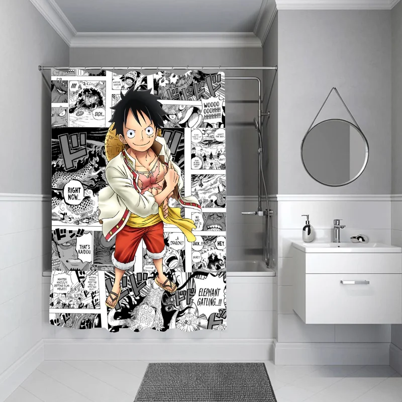 One-Pieces Shower Curtain for Bathroom Accessories Waterproof Fabric Bathroom Curtains for the Home Bath Bedrooms Shade Opaque