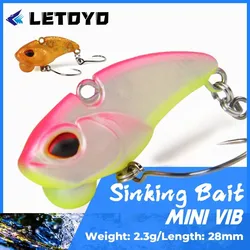 LETOYO Sinking VIB lure 28mm 2.3g Artificial Hard Baits in Freshwater Fishing Lipless crankbait wobblers For Trout and perch