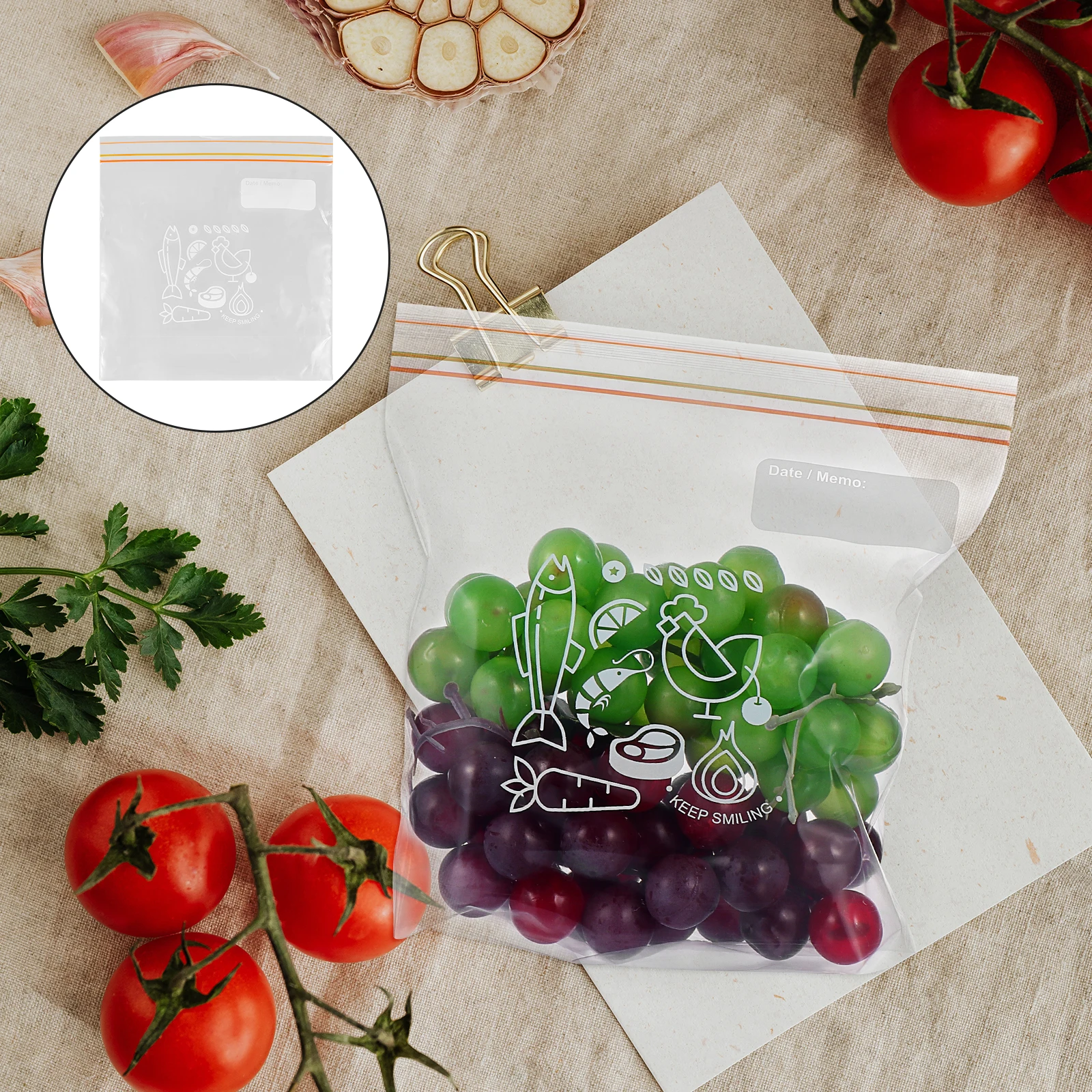 

15 Pcs Storage Bag Snack Bags Plastic Sealed Transparent Sealing Fruit Pouches Pe