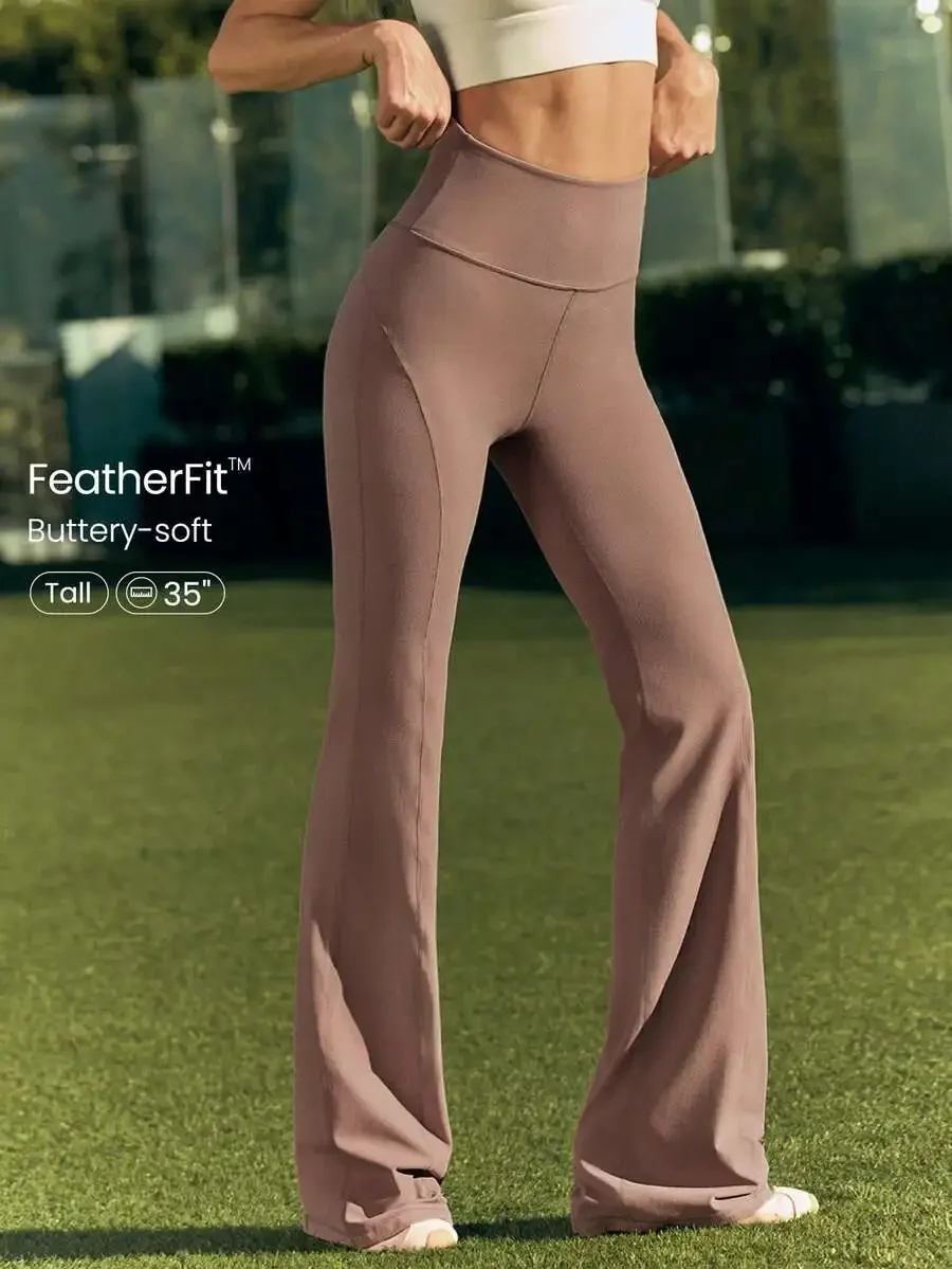 

Ultra Long Flare Leggings For Women Low Impact Yoga Pilates Studio Casual Wear Spring Summer