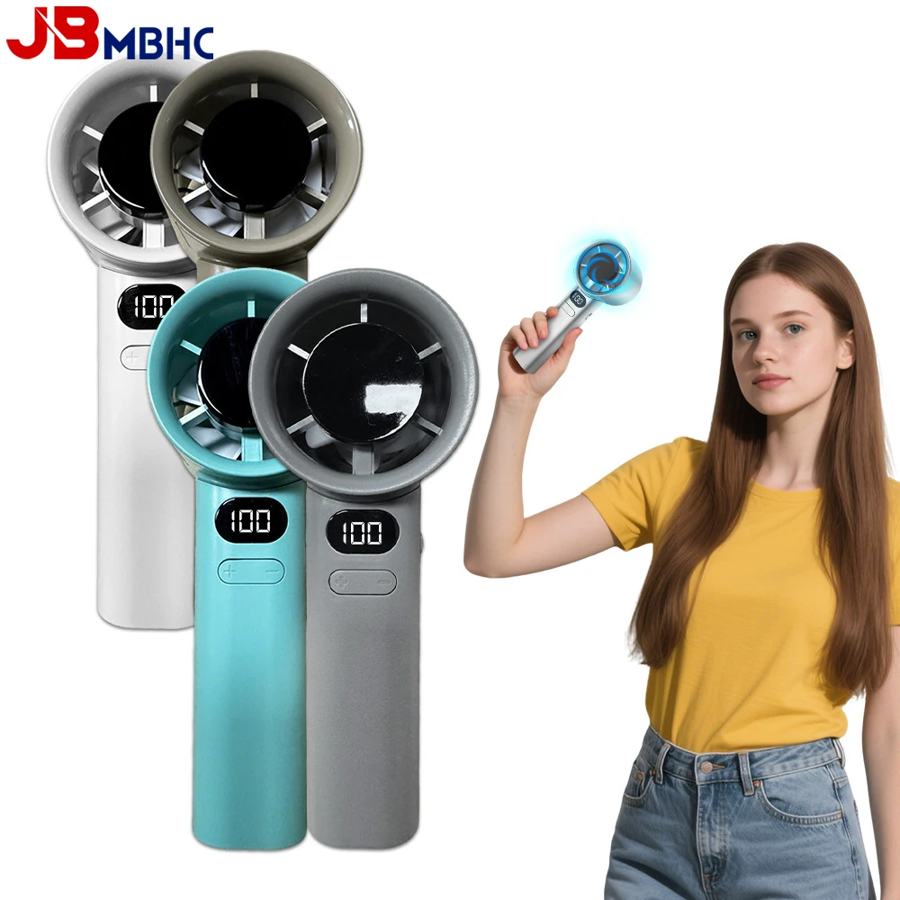 

Мини-ручной турбовентилятор — 120 регулируемых скоростей с цифровым дисплеем, компактный и мощный для активного отдыха, офиса и путешествий