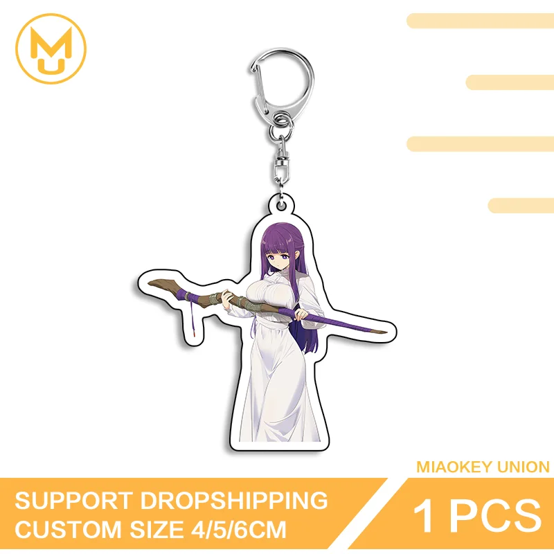 Customizable Fashion Frieren Popular Double Sided Acrylic Keyring Simplicity Lightweight For Key Ring Accessory Daily Use