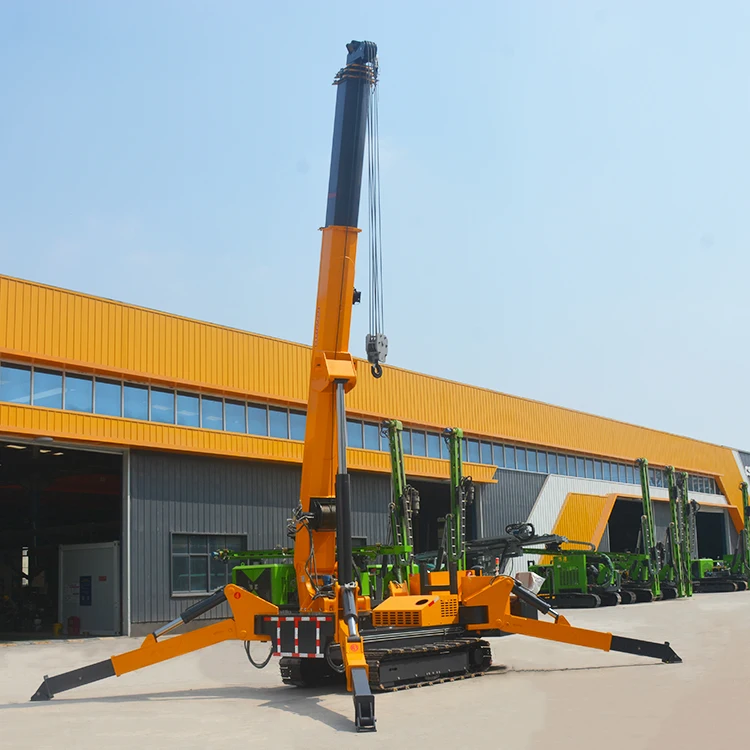 Spider Crane 0.995 Ton Mini Crawler Crane 1.1m Radius Slim Body 600mm Width for Doorway Access Indoor Lifting Customized Sale