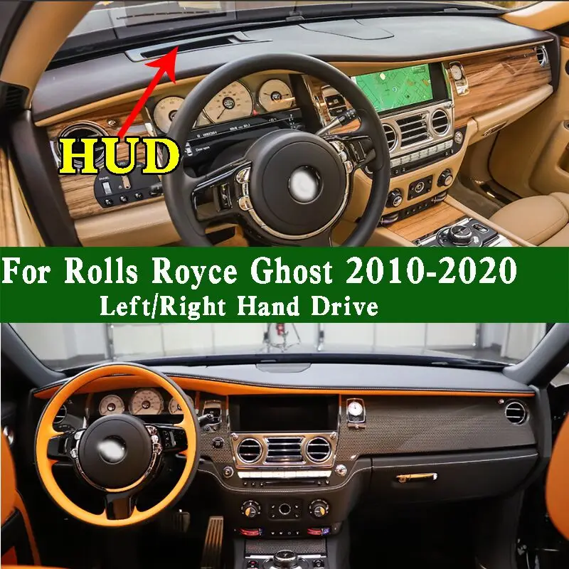 For Rolls-Royce Ghost RR4 II Mk2 2010-2020 Dashmat Dashboard Cover Instrument Panel Pad Dash Dust Anti-Dirt Ornaments