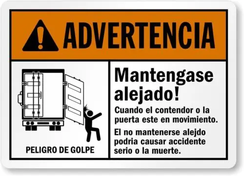 Advertencia Mantenagase Alejado Spanish Osha Aluminum Weatherproof 12