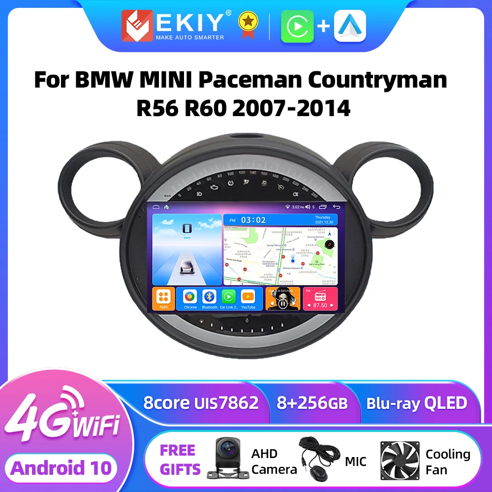 EKIY T7 Android Car Radio For BMW MINI Paceman Countryman R56 R60 2007-2014 Multimedia GPS Navigation Stereo Audio Video Player