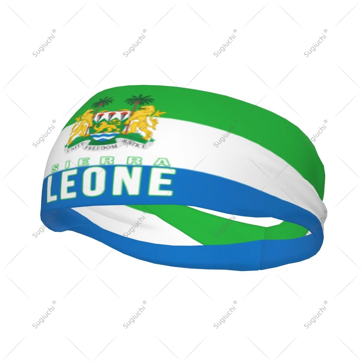 

Men Women Sierra Leone Flag Elastic Wide Headbands For Yoga Fitness Tennis Running Gym Sports