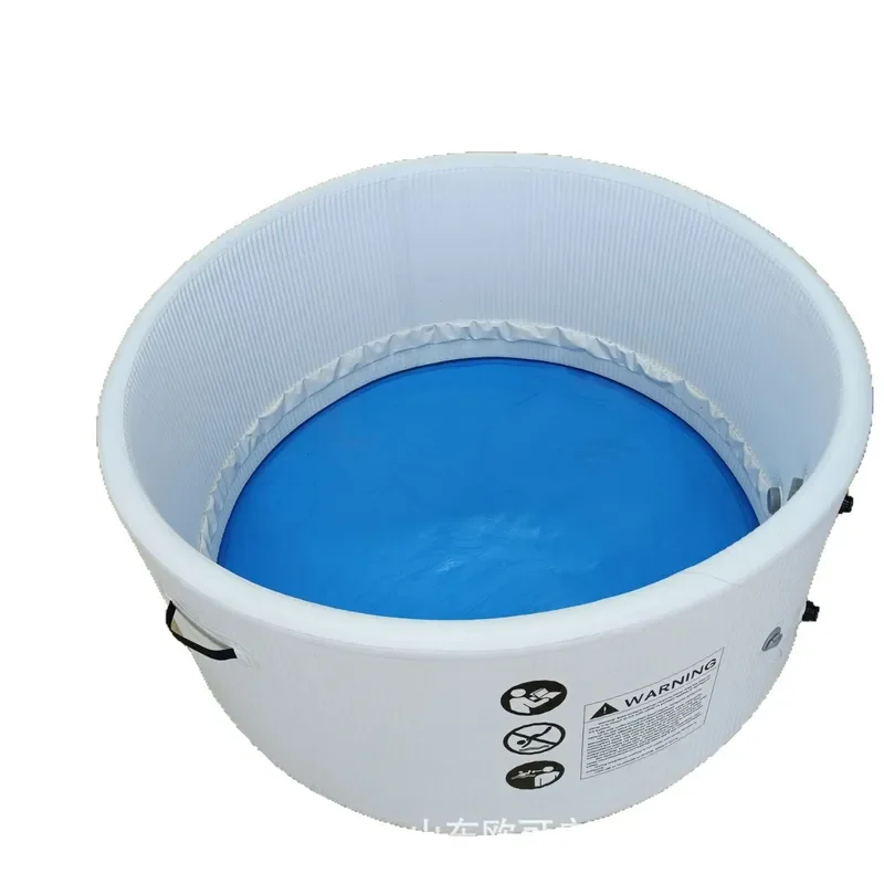 Foldable Inflatable Ice Bath Tub Portable Double Cold Therapy Pool Brushed Surface Constant Temperature for Home Recovery