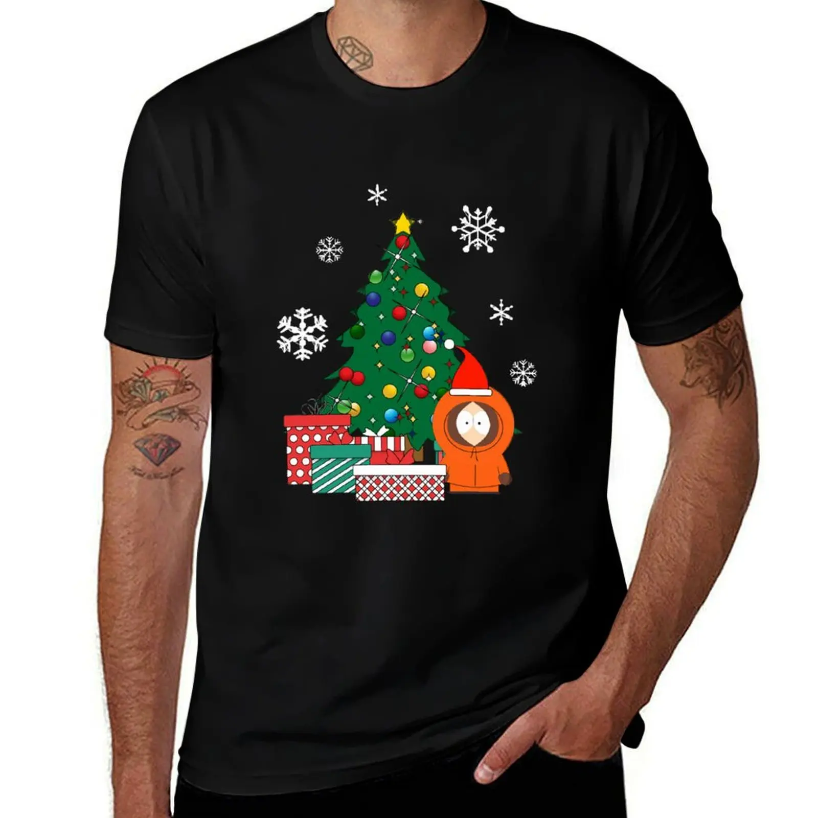 

Kenny Around The Christmas Tree South Park T-Shirt anime tshirt t shirts with prints t shirts for man pack cotton T-Shirt