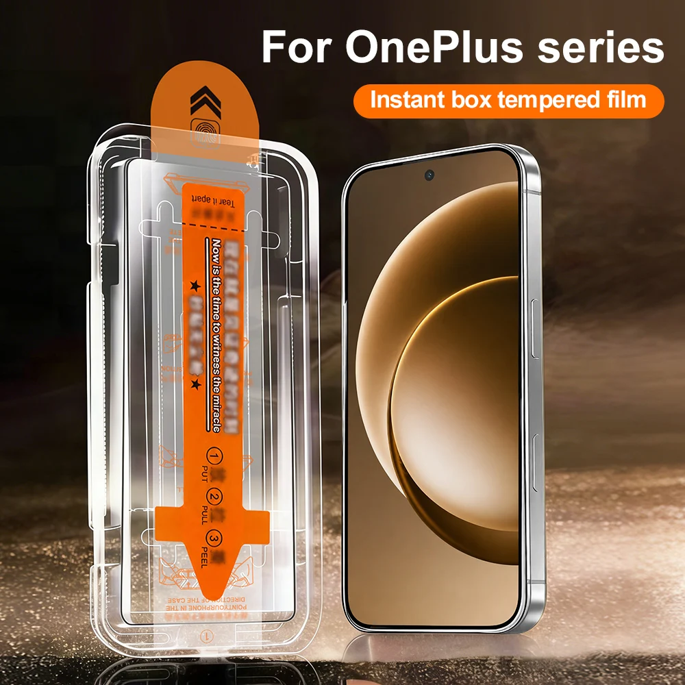Verre trempé pour écran OnePlus 15T 13T 12R 10R 11R Pro Nord 4 CE5 CE6, Film de protection d'écran à installation en un clic, sensible au toucher