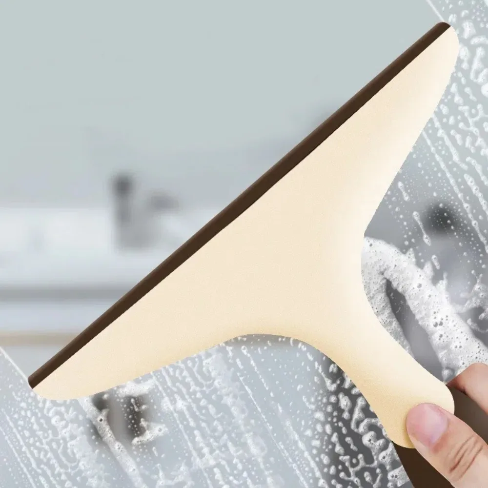 

2PCS Multi-Purpose Window Scraper Eco-Friendly Plastic Cleaning Brush Anti Slip Handle Wear-resistant Bathroom Wiper Car