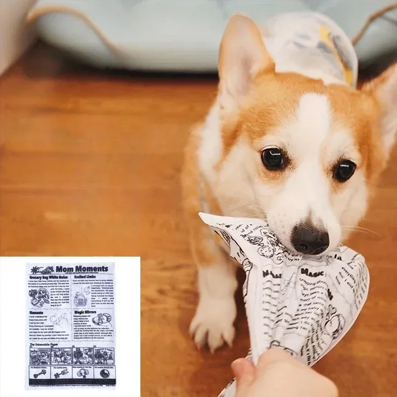 

Simulated Squeaky Dog Toys Newspaper Shaped Pet Chew Toys For Small Breeds And Puppies Interactive Pet Dog Sound Toy