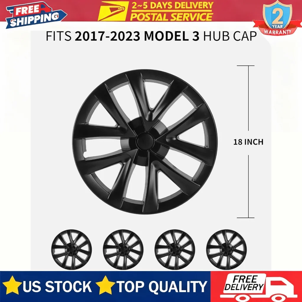 4 قطعة غطاء الاطارات Hubcaps غطاء ل تسلا نموذج 3 2017-2023 نموذج Y 2021-2024 غطاء الاطارات الملحقات