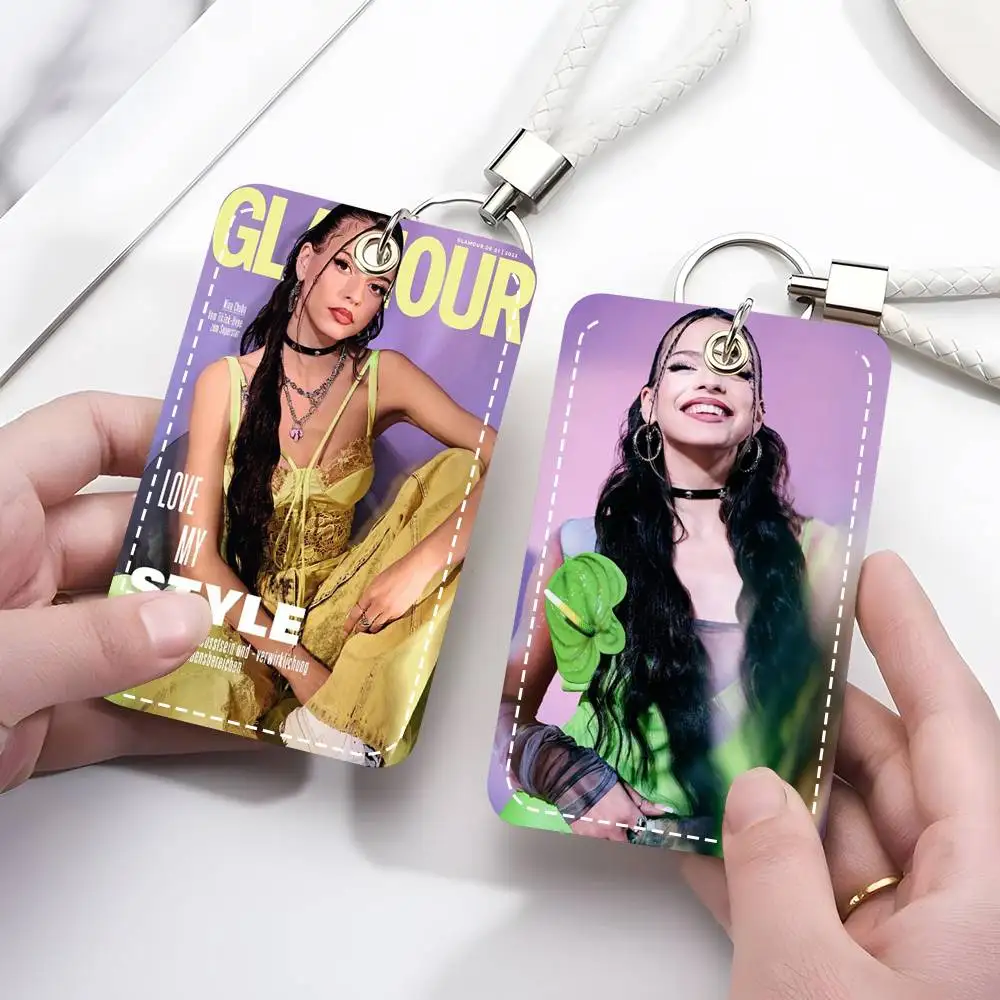 

1 шт. Nina Chuba Coverstory Glamour: Кожаный чехол-картхолдер для карт доступа и ключей с брелоком