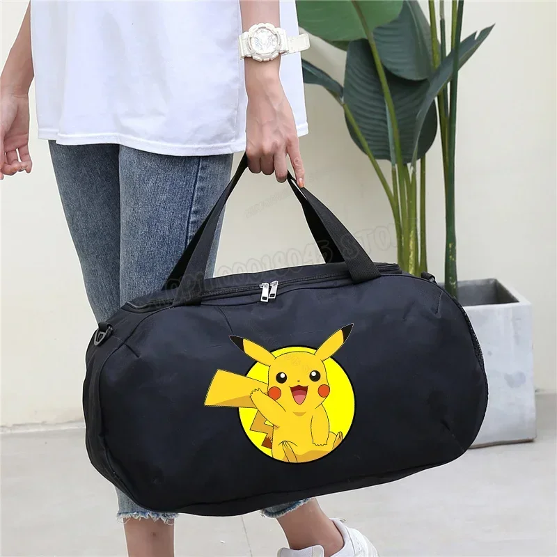 Pikachu Women's Travel Bags Designer Handbag Pokemon Waterproof Fitness Large Capacity Gym Coach Shoulder Bags Duffle Tote Bag